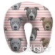 Travel Pillow All The Pit Bulls Pink Stripes Lad Memory Foam U Neck Pillow for Lightweight Support in Airplane Car Train Bus - B07VB3MNF3